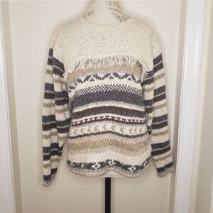 Scandinavian stripe knit sweater
